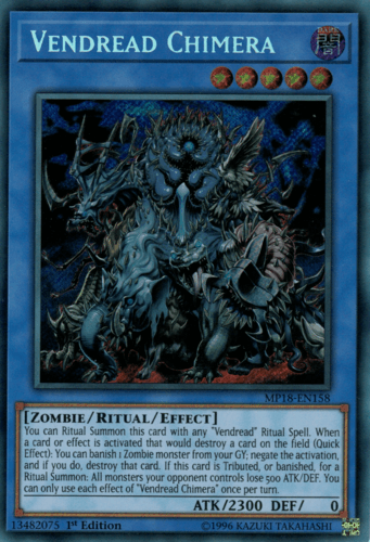 Vendread Chimera - MP18-EN158 Secret Rare 1st Edition