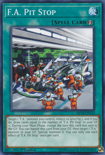 F.A. Pit Stop - MP18-EN162 Common 1st Edition