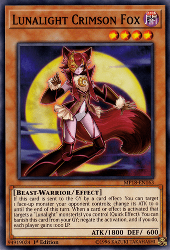 Lunalight Crimson Fox - MP18-EN163 Common 1st Edition