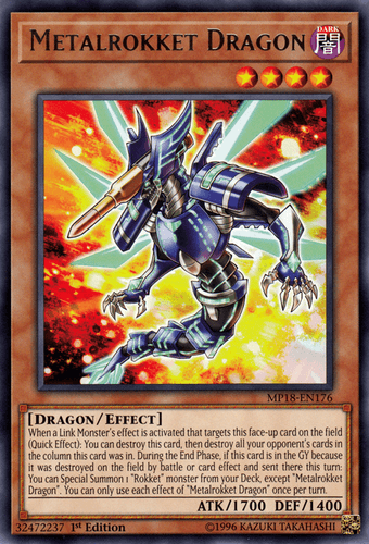Metalrokket Dragon - MP18-EN176 Rare 1st Edition