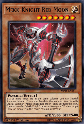 Mekk-Knight Red Moon - MP18-EN181 Rare 1st Edition