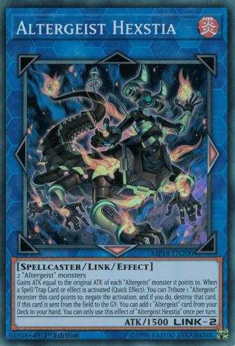 Altergeist Hexstia - MP18-EN200 Super Rare 1st Edition