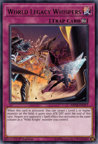 World Legacy Whispers - MP18-EN217 Rare 1st Edition