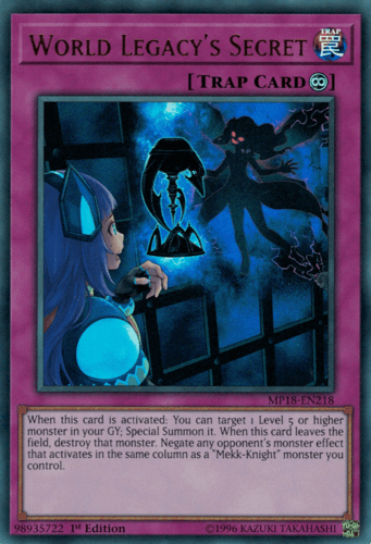 World Legacy's Secret - MP18-EN218 Ultra Rare 1st Edition