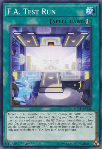 F.A. Test Run - MP18-EN228 Common 1st Edition
