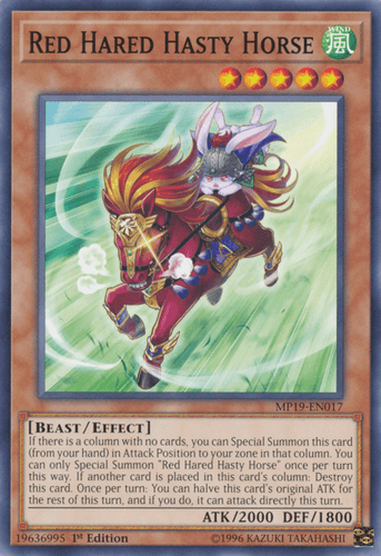 Red Hared Hasty Horse - MP19-EN017 Common 1st Edition