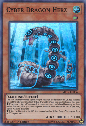 Cyber Dragon Herz - MP19-EN086 Super Rare 1st Edition