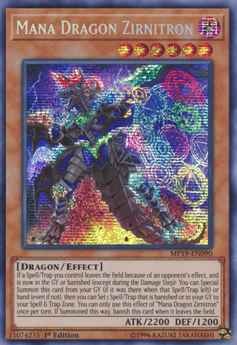 Mana Dragon Zirnitron - MP19-EN090 Prismatic Secret Rare Unlimited