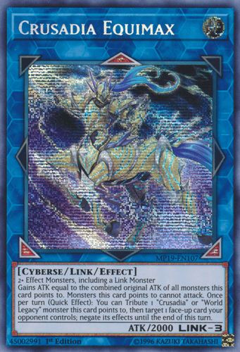 Crusadia Equimax - MP19-EN107 Prismatic Secret Rare Unlimited