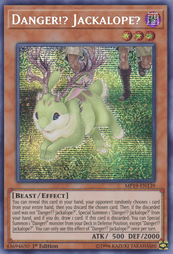 Danger!? Jackalope? - MP19-EN139 Prismatic Secret Rare Unlimited