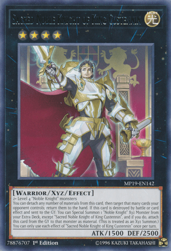 Sacred Noble Knight of King Custennin - MP19-EN142 Rare Unlimited