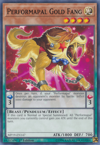 Performapal Gold Fang - MP19-EN147 Common Unlimited
