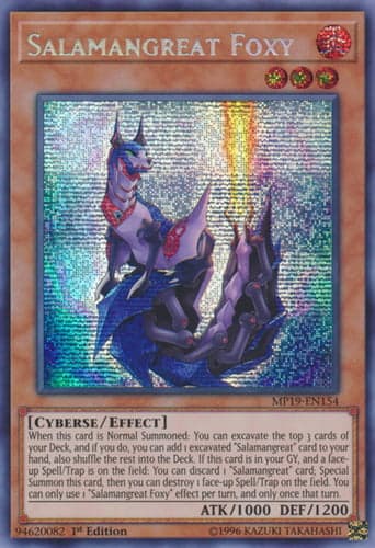 Salamangreat Foxy - MP19-EN154 Prismatic Secret Rare Unlimited