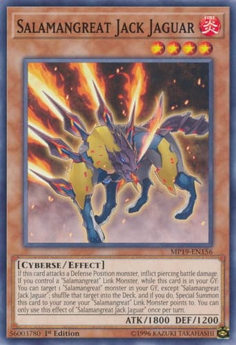 Salamangreat Jack Jaguar - MP19-EN156 Common 1st Edition