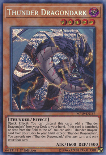 Thunder Dragondark - MP19-EN167 Prismatic Secret Rare 1st Edition
