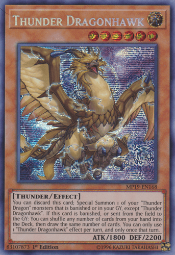 Thunder Dragonhawk - MP19-EN168 Prismatic Secret Rare 1st Edition