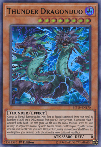 Thunder Dragonduo - MP19-EN170 Ultra Rare 1st Edition