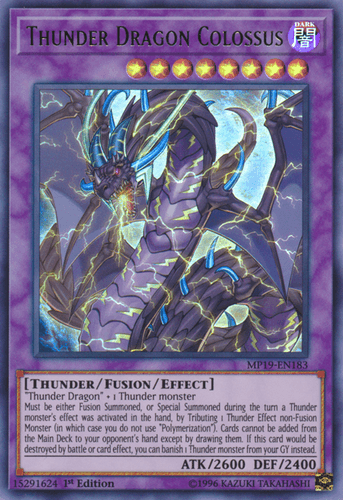 Thunder Dragon Colossus - MP19-EN183 Ultra Rare Unlimited