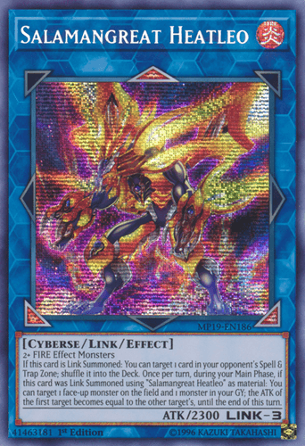 Salamangreat Heatleo - MP19-EN186 Prismatic Secret Rare Unlimited