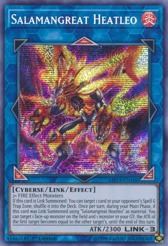 Salamangreat Heatleo - MP19-EN186 Prismatic Secret Rare 1st Edition