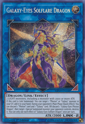 Galaxy-Eyes Solflare Dragon - MP19-EN188 Prismatic Secret Rare 1st Edition
