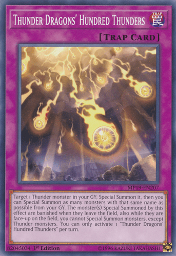 Thunder Dragons' Hundred Thunders - MP19-EN207 Common Unlimited