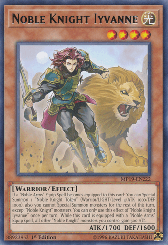 Noble Knight Iyvanne - MP19-EN222 Rare 1st Edition