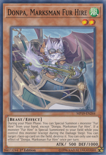 Donpa, Marksman Fur Hire - MP19-EN244 Common 1st Edition