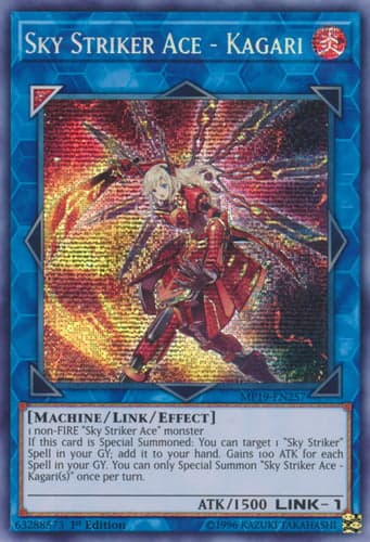 Sky Striker Ace - Kagari - MP19-EN257 Prismatic Secret Rare Unlimited