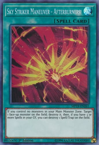 Sky Striker Maneuver - Afterburners! - MP19-EN261 Super Rare 1st Edition
