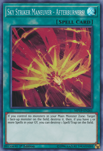 Sky Striker Maneuver - Afterburners! - MP19-EN261 Super Rare Unlimited