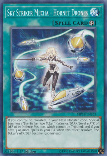 Sky Striker Mecha - Hornet Drones - MP19-EN263 Common 1st Edition