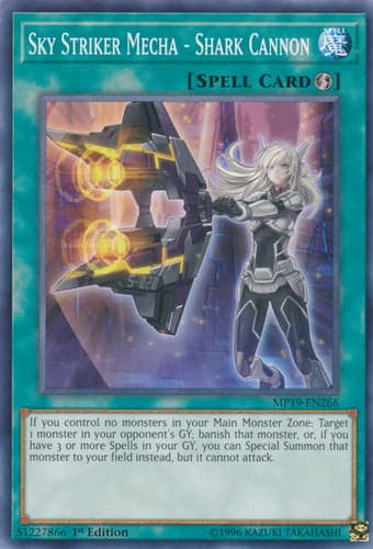 Sky Striker Mecha - Shark Cannon - MP19-EN266 Common 1st Edition