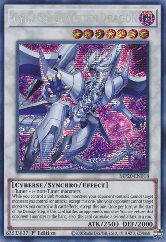 Cyberse Quantum Dragon - MP20-EN018 Prismatic Secret Rare 1st Edition