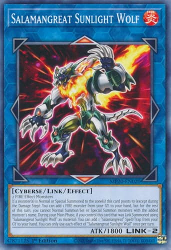 Salamangreat Sunlight Wolf - MP20-EN020 Common 1st Edition