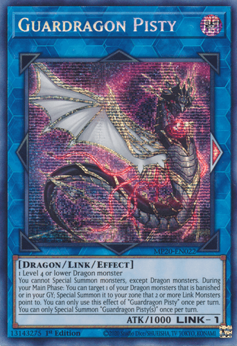 Guardragon Pisty - MP20-EN022 Prismatic Secret Rare 1st Edition