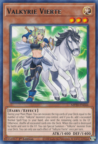 Valkyrie Vierte - MP20-EN044 Rare 1st Edition