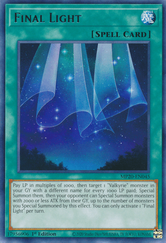 Final Light - MP20-EN045 Rare 1st Edition