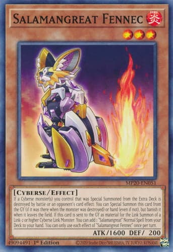 Salamangreat Fennec - MP20-EN051 Common 1st Edition
