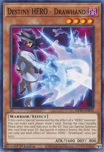 Destiny HERO - Drawhand - MP20-EN055 Common 1st Edition