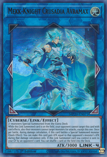 Mekk-Knight Crusadia Avramax - MP20-EN071 Ultra Rare 1st Edition