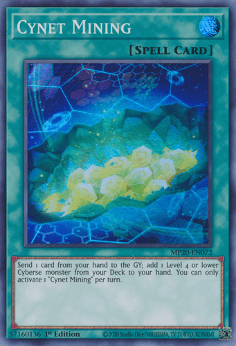 Cynet Mining - MP20-EN072 Super Rare 1st Edition