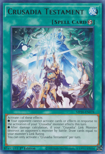 Crusadia Testament - MP20-EN078 Rare 1st Edition