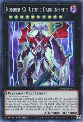 Number XX: Utopic Dark Infinity - MP20-EN094 Super Rare 1st Edition