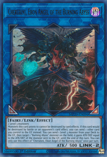 Cherubini, Ebon Angel of the Burning Abyss - MP20-EN096 Ultra Rare 1st Edition