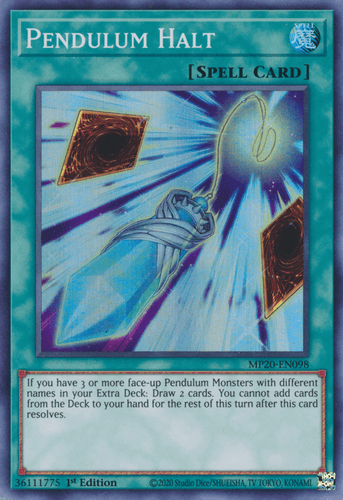 Pendulum Halt - MP20-EN098 Super Rare 1st Edition