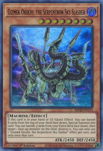 Gizmek Orochi, the Serpentron Sky Slasher - MP20-EN114 Ultra Rare 1st Edition