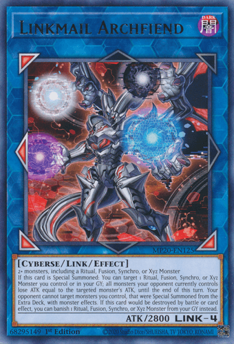 Linkmail Archfiend - MP20-EN125 Rare 1st Edition