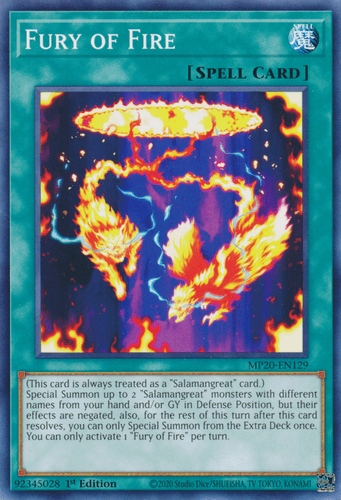 Fury of Fire - MP20-EN129 Common 1st Edition