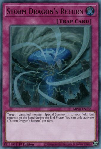 Storm Dragon's Return - MP20-EN138 Ultra Rare 1st Edition